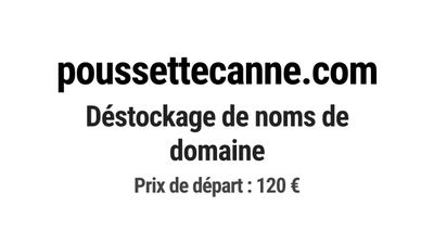Nom de domaine poussettecanne.com.