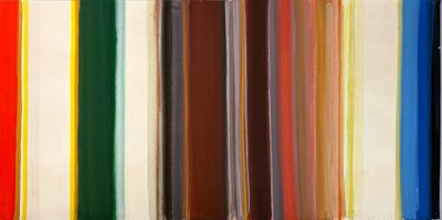a lot of different colored pencils in a row