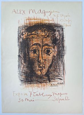 an image of a drawing of a woman ' s face on a piece of paper