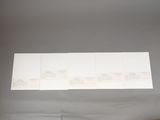 a white sheet of paper on a table with a cup of coffee