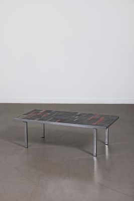une photo d'une table basse au milieu d'une pièce
