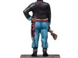 figurine of a man with a gun and a hat on a wooden base