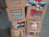 boxes stacked on top of each other in a warehouse