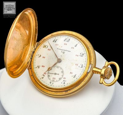 LIP, Montre de poche savonnette en or jaune 750/°°° uni poin…