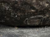 an image of a close up of a sculpture of a rock