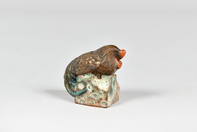 Cachet en terre cuite émaillée par Albert Louis Dammouse