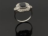 bague art déco en diamant et platine