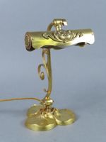 Petite lampe de bureau Art Nouveau, à réflecteur et bras ori…