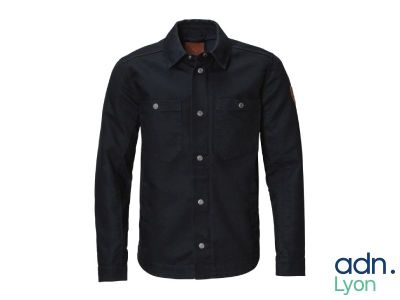 chemise homme à manches longues et col boutonné, couleur noire