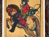 une image d'un tableau représentant un homme à cheval