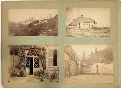 LAON (Aisne) / Suite de 3 planches d’album (40 x 30 cm) avec…