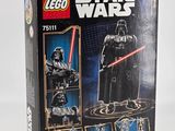 the box of the lego star wars darth vader figure is open