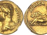 a gold coin with an image of a man on a horse