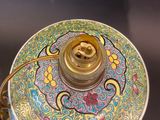 chinese cloissanted porcelain teapot with a gold lid