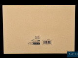 a brown envelope with a picture of a train on it