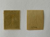 a close up of a piece of paper with a stamp on it