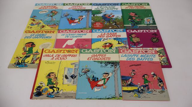 GASTON – Lot de 11 albums de bande-dessinée, MARSU PRODUCTION, DU...