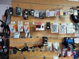 many items on the wall in the store for sale