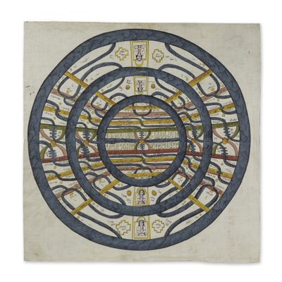 une image représentant un dessin représentant un motif circulaire sur une feuille de papier