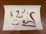 a piece of paper with drawings on it on a table