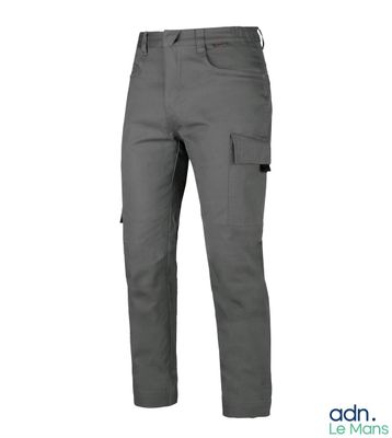 men ' s cargo pants with knee pockets in grey