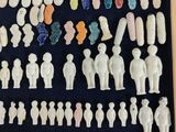 a picture of a display case with a variety of figurines