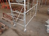 many scaffoldings that are on the ground in a building