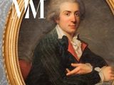 portrait d'un homme vêtu d'un manteau vert à col rouge et d'une chemise blanche