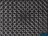 a black and white photo of a pattern of circles