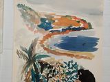 a picture of a painting on a piece of paper on a table