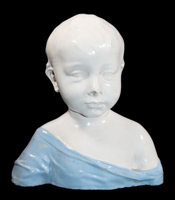 Angelo MINGHETTI (1822-1885), "Buste d'enfant", sujet en ter…