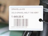 a label on the back of a bike that says gravellaxxs