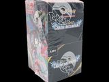 a box of pokemon trading cards on a black background