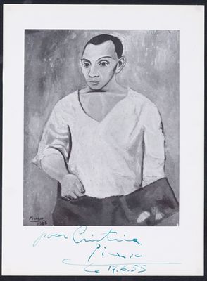 a black and white drawing of a man in a white shirt