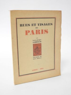 an old book with the title rues et viages de paris on it