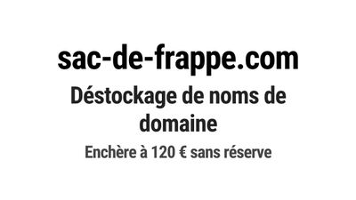 Nom de domaine sac-de-frappe.com.