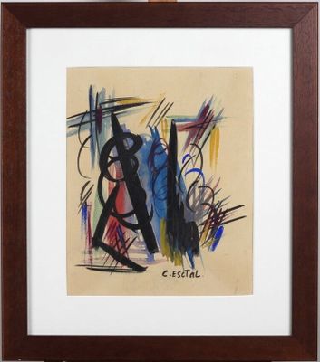 an image of a painting of a man and a woman walking together