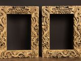 pair of antique carved wood picture frames