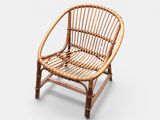 an image of a rattan chair on a white background