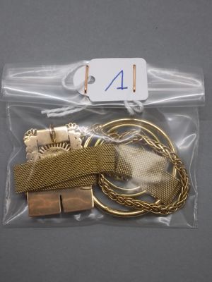 Lot de bijoux accidentés Or 750/1000 15,6 g, Or 585/1000 3,6 g et