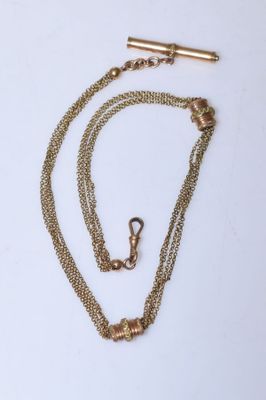 CHAINE de montre à gousset avec remontoir en or intérieur en…