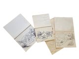 quatre types de papier différents, comportant des dessins sur un fond blanc