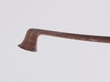 someone is holding a hammer in their hand with a white background