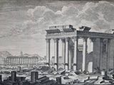 engraving of the ruins of the ancient city of ephesia