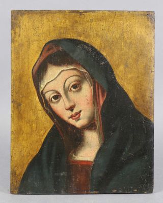 un tableau représentant une femme portant un voile noir