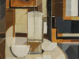 a picture of a painting of a toilet in a bathroom