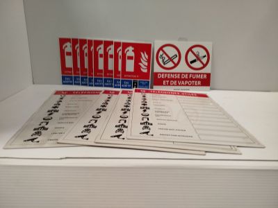 Lot de 13 - SIGNALÉTIQUE SÉCURITÉ - Kit plaques extincteur e…