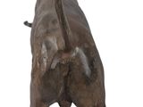 statue of an elephant on a white background with a white background