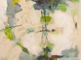 une image d'une peinture de fleurs dans un vase sur une table