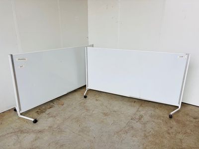 x2 séparateurs de zone pour entrepot (roulettes + freins)